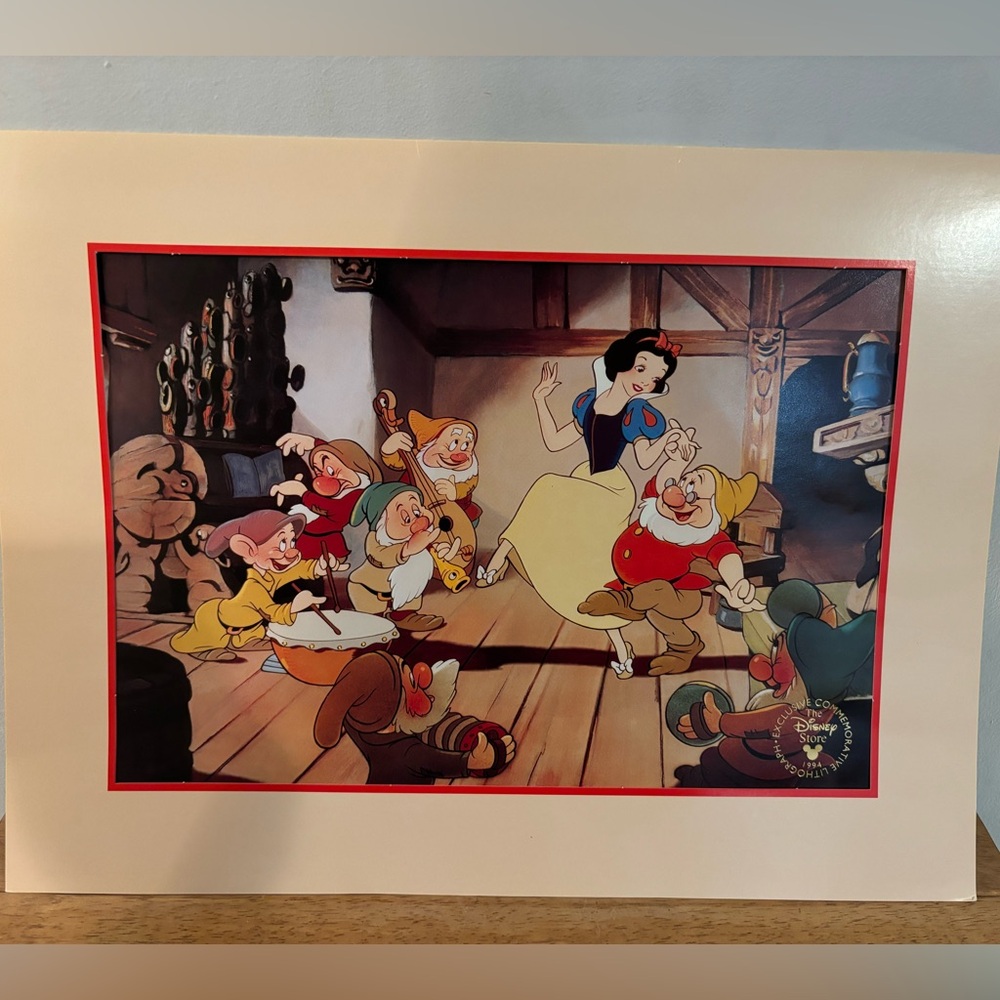Disney Snow White and the Seven Dwarfs Exclusive Commemorative Lithograp…